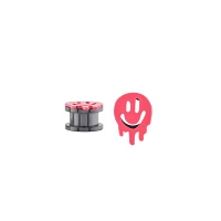 Pink Melting Smiley Face Plugs