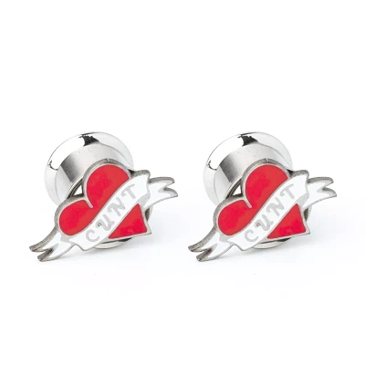 Cunt Tattoo Heart Screw Plugs