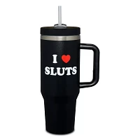 I Heart Sluts Travel Cup with Straw 40 oz. - Danny Duncan