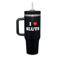 I Heart Sluts Travel Cup with Straw 40 oz. - Danny Duncan