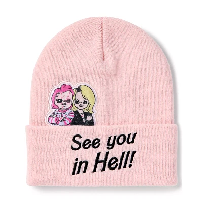 Chucky and Tiffany See You In Hell Cuff Beanie Hat