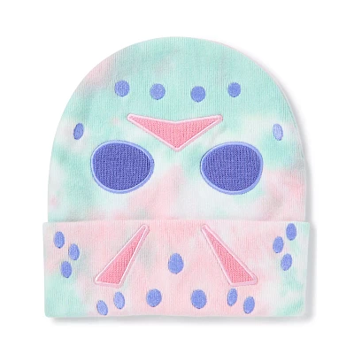 Jason Voorhees Mask Pastel Big Face Cuff Beanie Hat - Friday the 13th