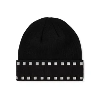 Black Hardware Stud Beanie Hat
