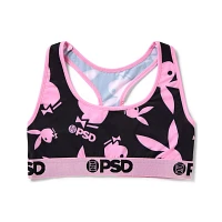 PSD Playboy Bunny Black and Pink Sports Bra