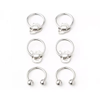 Multi-Pack Ghost Captive and Horseshoe Rings 3 Pack - 16 Gauge