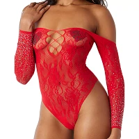 Cutout Lace Off the Shoulder Bodysuit