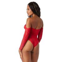 Cutout Lace Off the Shoulder Bodysuit