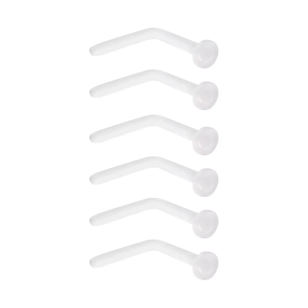 Multi-Pack Clear Bioflex L-Bend Retainer Pins 6 Pack - 18 Gauge