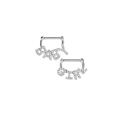 Babygirl Nipple Half Shields - 14 Gauge