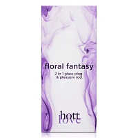 Hott Love Floral Fantasy Glass Butt Plug