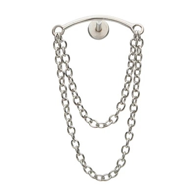 Threadless Helix Double Chain Earring - 18 Gauge