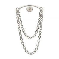 Threadless Helix Double Chain Earring - 18 Gauge
