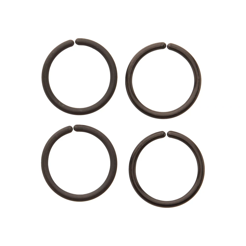 Multi-Pack Black Seamless Septum Rings 4 Pack - 16 Gauge