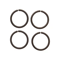 Multi-Pack Black Seamless Septum Rings 4 Pack - 16 Gauge