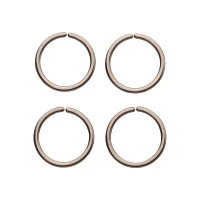 Multi-Pack Silvertone Seamless Hoop Nose Rings 4 Pack - 16 Gauge