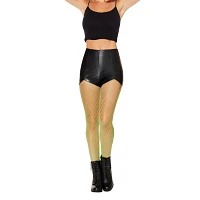 Neon Green Fishnet Tights