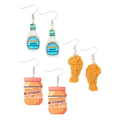 Multi-Pack Hooters Dangle Earrings - 3 Pair