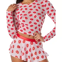 Pink Mesh Lips Top