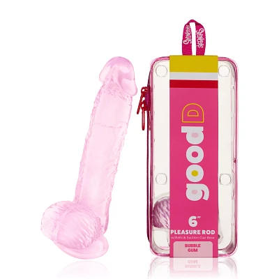 Bubble Gum Suction Cup Dildo with Balls 6 Inch – good D