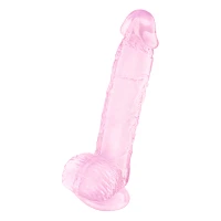 Bubble Gum Suction Cup Dildo with Balls 6 Inch – good D