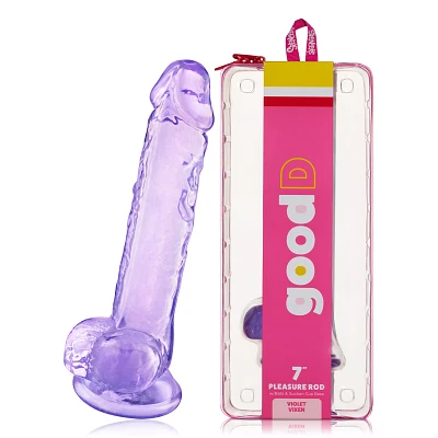 Violet Vixen Suction Cup Dildo with Balls 7 Inch – good D