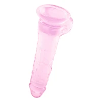 Bubble Gum Suction Cup Dildo with Balls 8 Inch – good D