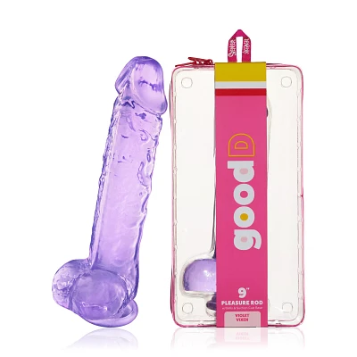 Violet Vixen Suction Cup Dildo with Balls 9 Inch – good D