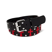 Black and Red Gothic Cross Stud Belt