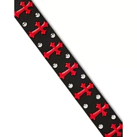 Black and Red Gothic Cross Stud Belt