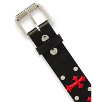 Black and Red Gothic Cross Stud Belt
