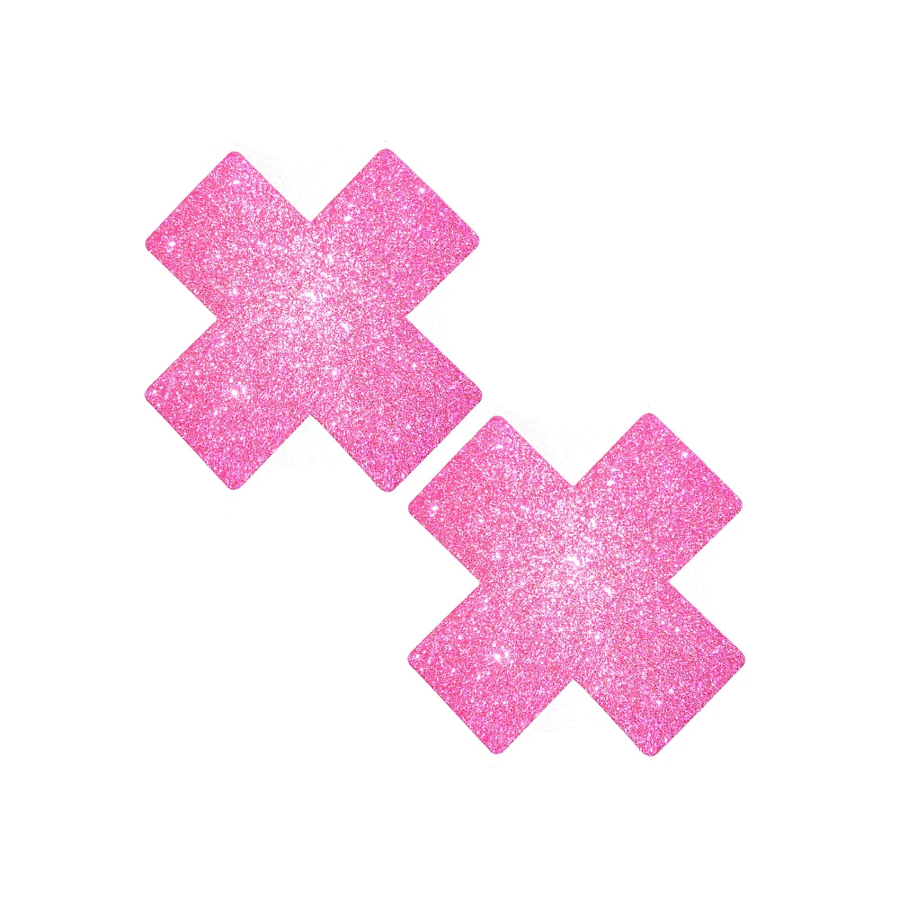 Pink Glitter X Nipple Pasties