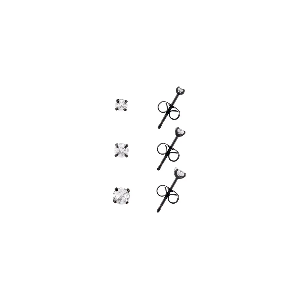 Multi-Pack Prong CZ Stud Earrings
