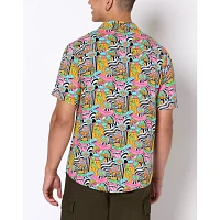 Trippy Shroom Woven Button Up Shirt