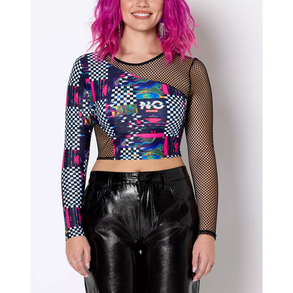 Racing Glitch Mesh Bralette