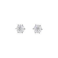 CZ Titanium Round Stud Earrings