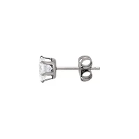 CZ Titanium Round Stud Earrings