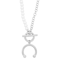 Kayla Malecc Pearl Horseshoe Necklace