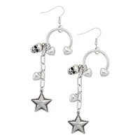 Kayla Malecc Horseshoe Skull Dangle Earrings
