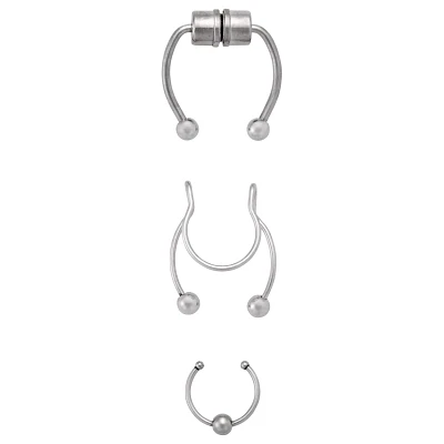 Multi-Pack Faux Septum Rings - 3 Pack