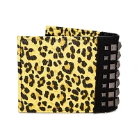 Ed Hardy Leopard Print Skull Bifold Wallet