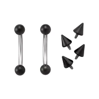 Kayla Malecc Multi-Pack Titanium Curved Barbells with Balls and Extra Ends 2 Pack