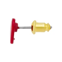 Multi-Pack Goldtone and Red Coquette Stud and Dangle Earrings - 6 Pair