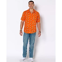 Hooters Owl Print Woven Button Up Shirt