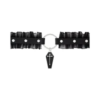 Ruffle Cross Coffin Choker Necklace