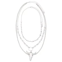 Triple Row Barbed Wire Bull Chain Necklace