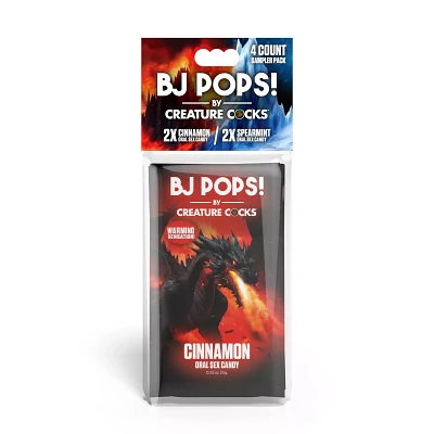 Creature Cocks Cinnamon and Spearmint BJ Pops - 4 Pack
