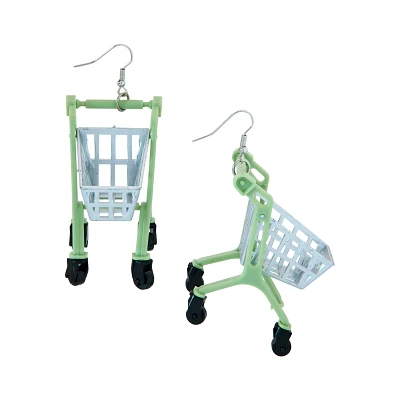 Shopping Cart Dangle Earrings