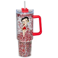 Betty Boop Glitter Travel Tumbler with Straw - 40 oz.