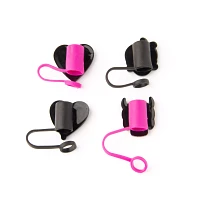 Multi-Pack Pink Skull and Heart Straw Toppers - 4 Pack