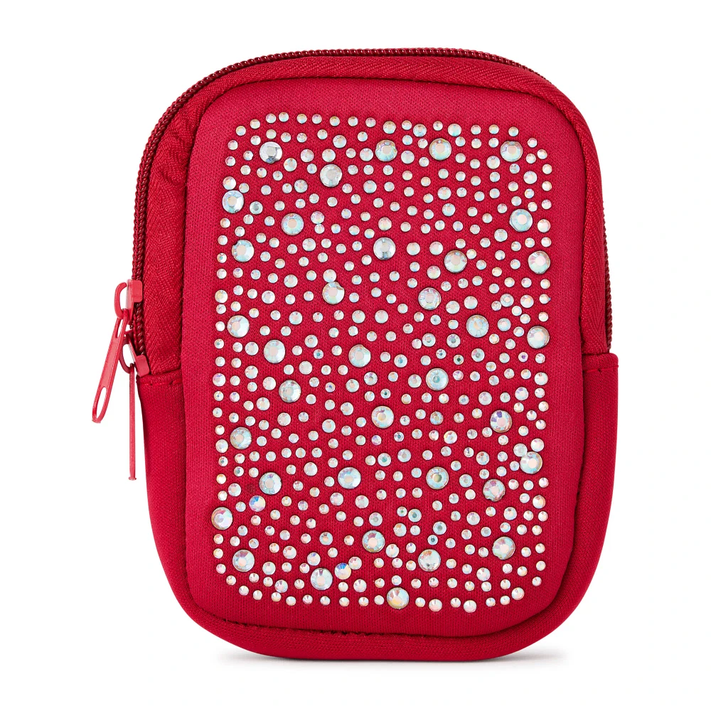 Red Rhinestone Tumbler Pouch